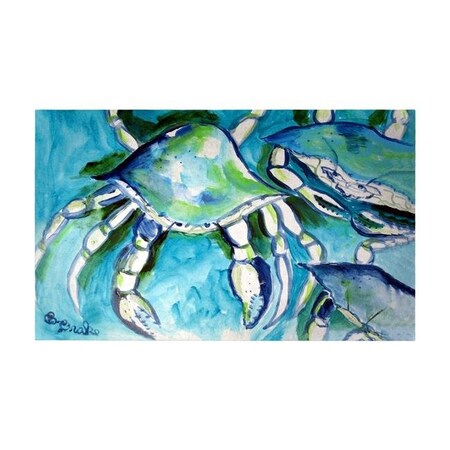 Betsy Drake Betsy Drake DM1134G 30 x 50 in. White Crabs Door Mat DM1134G
